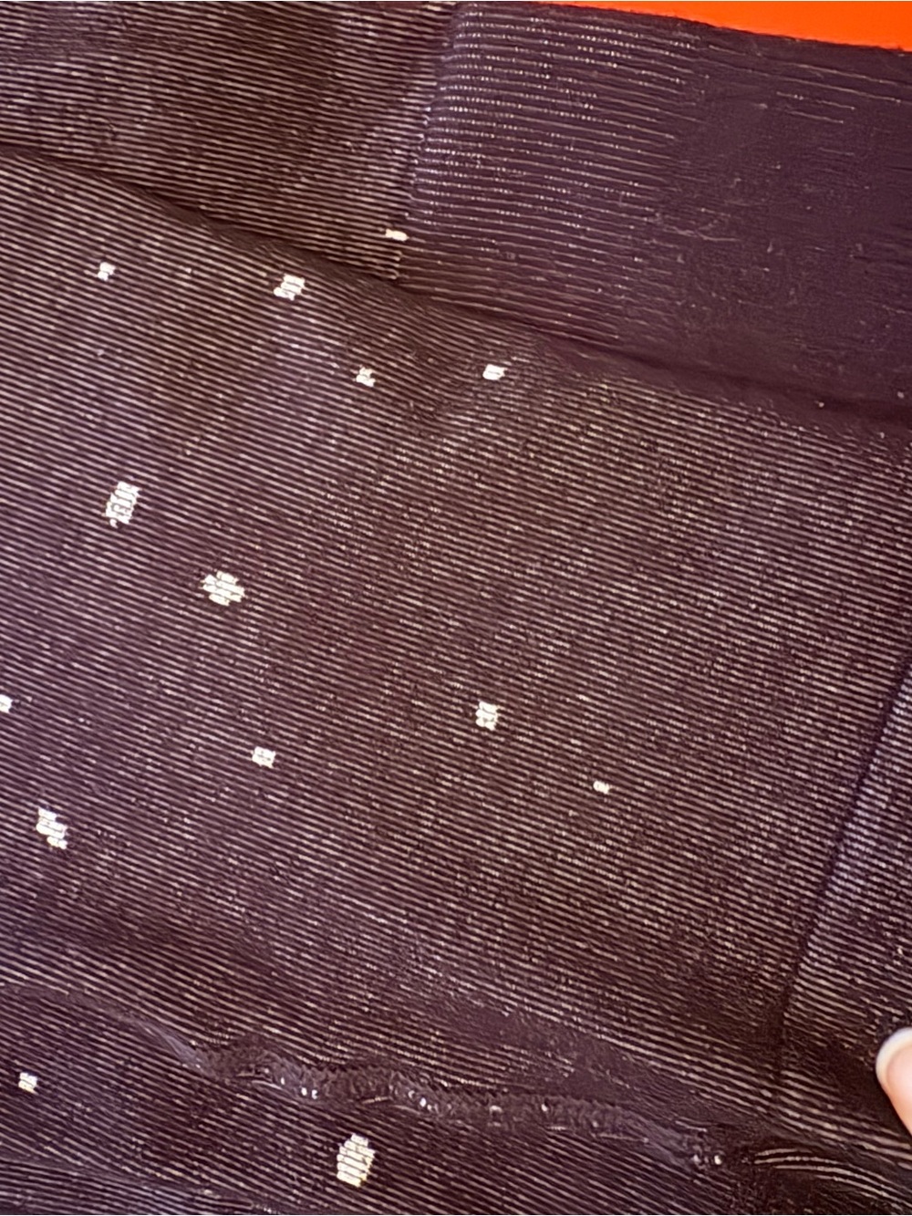 Black Textured Fabric with White Speckled Accent CREAM BRAND